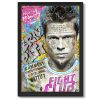 tableau deco pop art brad pitt fight club film artiste romaric