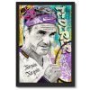 tableau deco pop art roger federer joueur de tennis artiste romaric